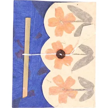 Deník z ručního papíru modrý var.: B