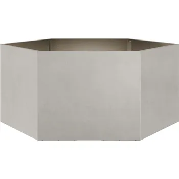 Truhlík vidaXL Zahradní truhlík šestihranný 104 x 90 x 45 cm nerezová ocel