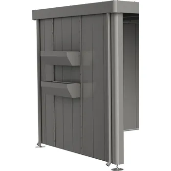 Zahradní domek Biohort Neo- závěsné truhlíky FloraBoard na stěny postranní střechy-3 barvy Barva: Šedý křemen metalíza