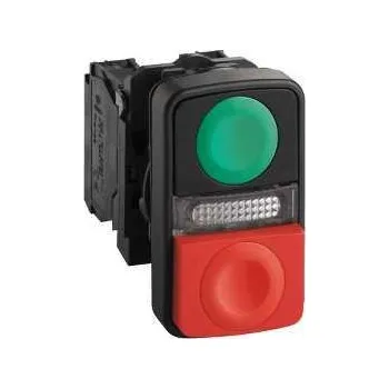 vypínač Schneider Electric XB5AW73731G5 Ovládač stiskací dvoutlačítkový,se signálkou,120V
