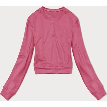 Dámská mikina Tenká krátká dámská tepláková mikina ve špinavě růžové barvě (8B938-19) odstíny růžové L (40)