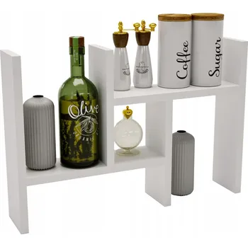 police Kuchyňská police na pracovní desku regál KARO bílá na koření