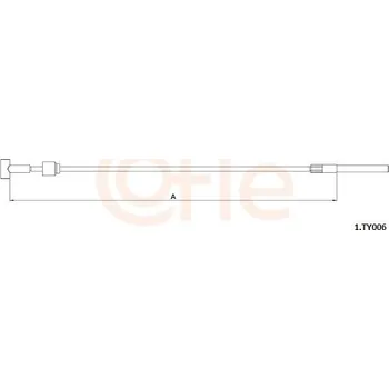 Brzdový systém Tažné lanko, parkovací brzda COFLE 92.1.TY006