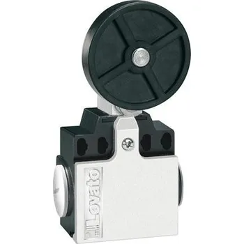 vypínač a zásuvka LOVATO Electric KNE3L02 koncový spínač, kovové tělo, Gumová kadka ?50x10mm, 2V pomalé