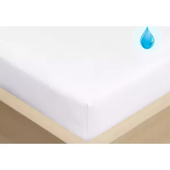 Prostěradlo Nepropustné Jersey prostěradlo s napínací gumou - bílé 160x200