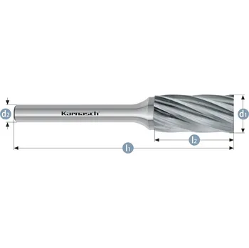 Fréza Karnasch 113015135 | B (ZYB) - Válcová fréza s čelním ozubením HP-7 25,0x25x6-70 mm, nepovlakované