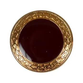 Knoflík Knoflík dámský DILL 360295 VÍNOVÝ KOVOVÝ - Vínová, 20mm