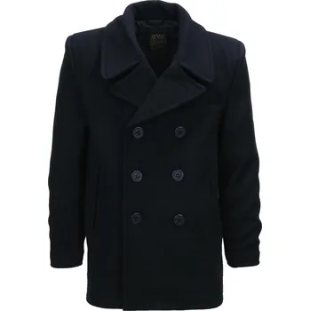 Pánský zimní kabát kabát Deck Jacket (Pea Coat) černý M