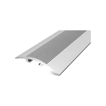 přechodová lišta Přechodový profil PRINZ š. 37 mm, délka 90 cm, barva stříbro - výškový rozdíl 4-17,5 mm (Podlahová lišta,Přechodová lišta, přechodový profil, hliníkový přechodový profil, bezbariérový práh, kobercové ukončení, lišta na ukočení podlahové krytiny, ukončovac