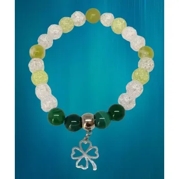 Náramek Čtyřlístkový náramek pro štěstí (s chirurgickou ocelí)