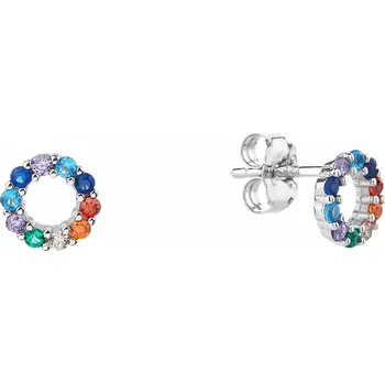 Náušnice Bealio Stříbrné náušnice KROUŽEK hravé 03-12331-2556