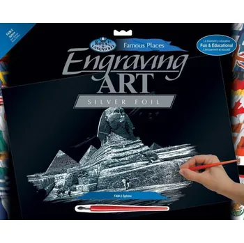 omalovánky Stříbrný škrabací obrázek Sfinga - velký