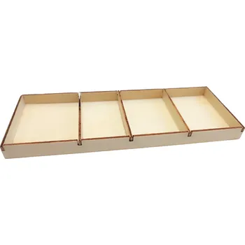Úložný box Titanum Dřevěný organizér/ box, 4 přihrádky, 7,9x21,3 cm, 1 kus