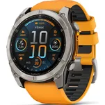 Garmin Fenix 8 AMOLED 51 mm, Sapphire Titanium Graphite Spark Orange Band
