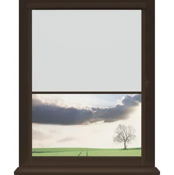 Roleta Dekodum Zatemňovací roleta v hnědé kazetě, barva látky White Šířka (cm): 30, Výška (cm): Standardní (do 150 cm), Strana mechanismu: Práva