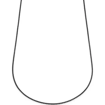 Řetízek Essentials | 2mm kostičkovaný řetízek se zaoblenými články v&nbsp;černé barvě gunmetal - Lucleon