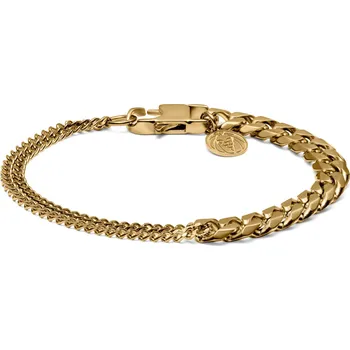 Náramek Carlos Amager článkový náramek zlaté barvy - Lucleon
