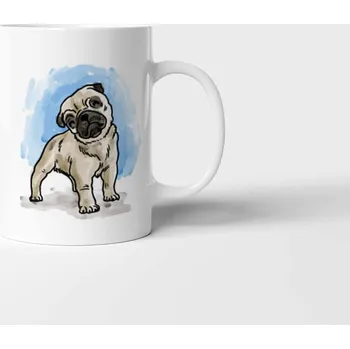 Hrnek Mopsik - Bílá