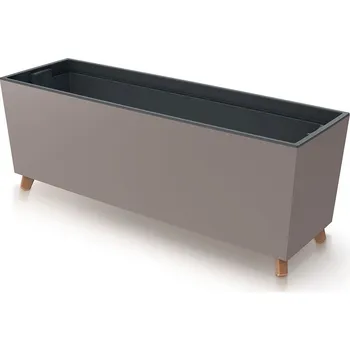 Květináč Truhlík s vkladem CORBI IV 77 cm mocca