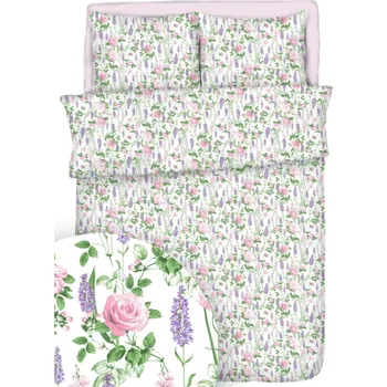 Povlečení Povlečení krepové Lavender TiaHome 1x Polštář 90x70cm, 1x Přikrývka 140x200cm