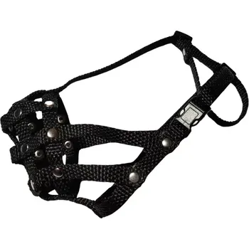 Náhubek pro psa Palkar nylonový náhubek pro zkrácený čumák pro psy vel. 1 18 cm x 4 cm černá (Palkar nylonový náhubek pro zkrácený čumák pro psy vel. 1 18 cm x 4 cm černá)