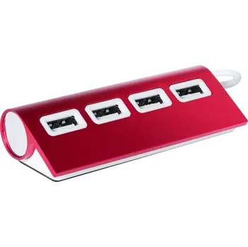 USB hub Wudge USB hub - červená / bílá - AP781137-05
