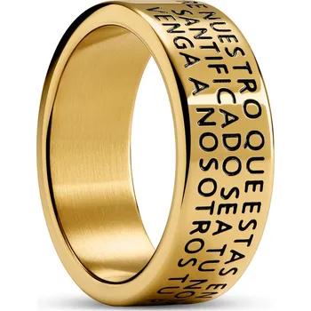 Prsten Unity | 8mm prsten španělský Otčenáš zlaté barvy - Arkai