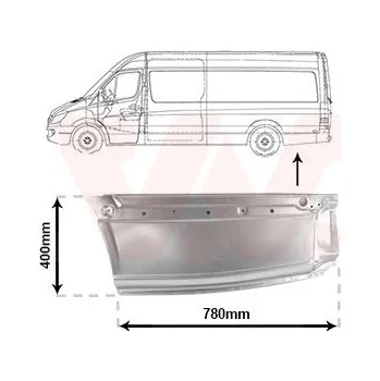 Příslušenství karosérie Boční stěna VAN WEZEL 5876143
