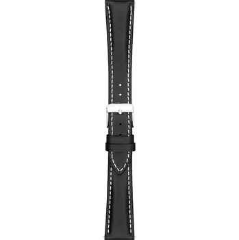 Řemínek na hodinky Kožený řemínek na hodinky 18 mm černý