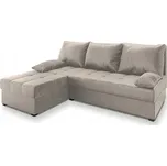 Krémová rozkládací rohová pohovka ZENA, oboustranná