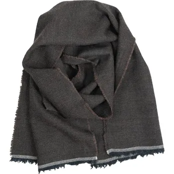 Šála Lapuan Kankurit Merino šál Viiru, úzký / černo-hnědý