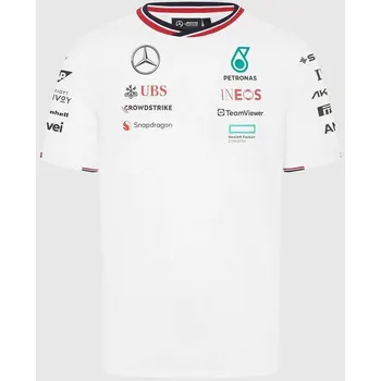 Pánské oblečení Týmové tričko Mercedes AMG F1 2024 bílé S