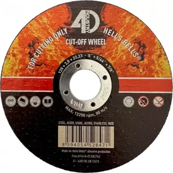 Řezný kotouč Řezný kotouč na kov a nerez 125x2,0x22 HB12520 HELLS BELLS