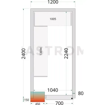 Panely ke stavebnicovým boxům s 80 mm izolací | TEFCOLD, CR 120x240x220