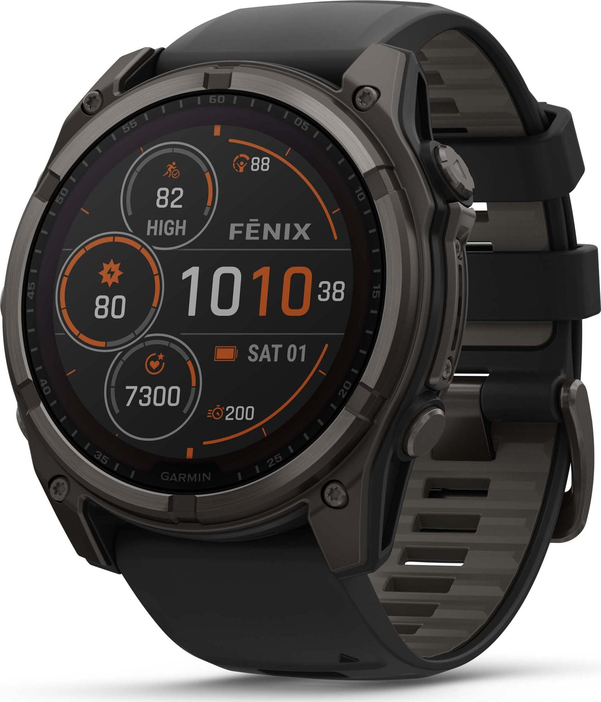 Garmin Fenix 8 – 51 mm, Solar, Sapphire, Carbon grey DLC titanium s Black/Grey 010-02907-11