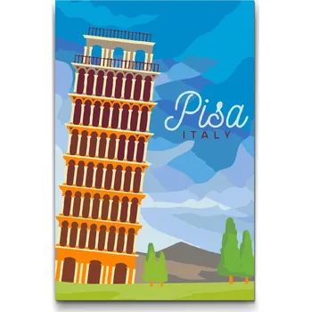 Malování podle čísel - Pisa, Itálie Velikost: 40x60cm, Rámování: Pouze srolované plátno