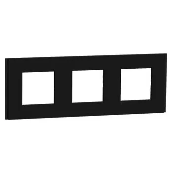 Elektrická zásuvka Schneider NOVÁ UNICA NU600672 rámeček trojnásobný RUBBER