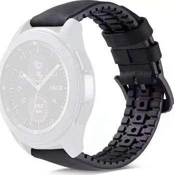 Řemínek na hodinky Kaučukový řemínek Ricardo Roma, černý, teletina / přírodní kaučuk, Quick Release - 22 mm