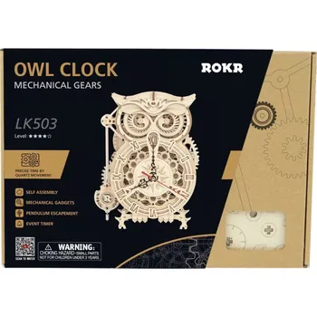 3D puzzle RoboTime Soví hodiny 161 dílků