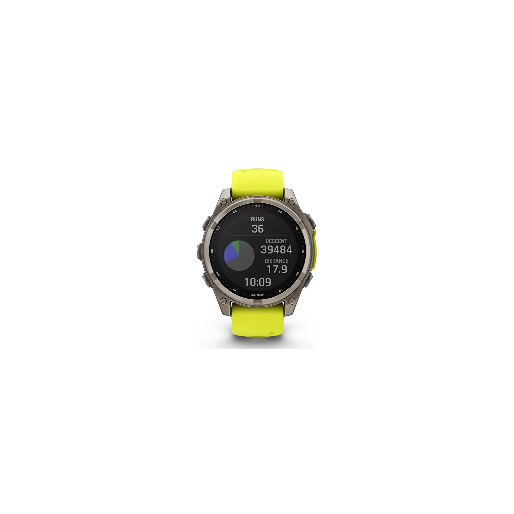 Fotografie 4 - Chytré hodinky Garmin fēnix 8 51 mm Solar Sapphire Titanium Amp Yellow/Graphite Silicone Band