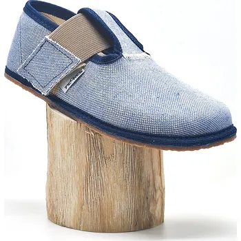 Barefoot papučky látkové modré Velikosti obuvi: 24