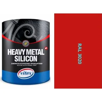 barva na kov Vitex Heavy Metal Silikon - Alkydová Barva Na Kov Ral 3020 Dopravně Červená 2,25L