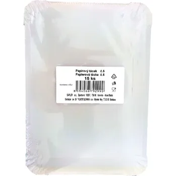 Jednorázové nádobí Tácek papírový č.5 16x23cm 15ks