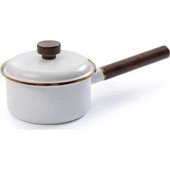 Kempingové nádobí Smaltovaný hrnec s rukojetí bílý BAREBONES | 1,5litru