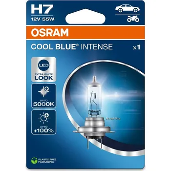Povinná bezpečnostní výbava OSRAM H7 12V 55W PX26d Cool Blue INTENSE NextGen. 5000K +100% 64210CBN-1BL