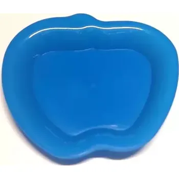 Talíř Toro Talířek, 4 ks, tvar jablko, modrý plast 263609mo