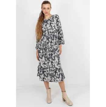 Dámské šaty Greenpoint dámské midi šaty smetanovo-tmavě modré Velikost: XS