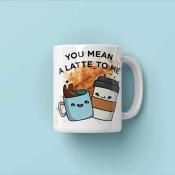 Hrnek You Mean A Latte To Me - Oranžová