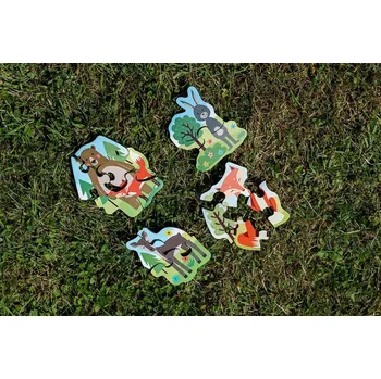 Puzzle BeWooden 4 sady Puzzle 2,3,4,5 - Lišárna