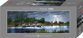 Puzzle Heye Puzzle Panoramatické Sloní stádo Botswana 2000 dílků